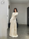 Mutedance 24 Autumn and Winter Button Lapel Long Sleeve Dress MD-MD24FW82-hoary MD24FW82 MD24FW83